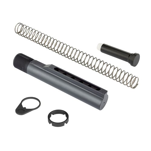 Entdecke das AR-15 MIL-SPEC Buffer Tube Assembly 🚀 für maximale Leistung und Haltbarkeit. Hergestellt aus robustem Aluminium mit lebenslanger Garantie!
