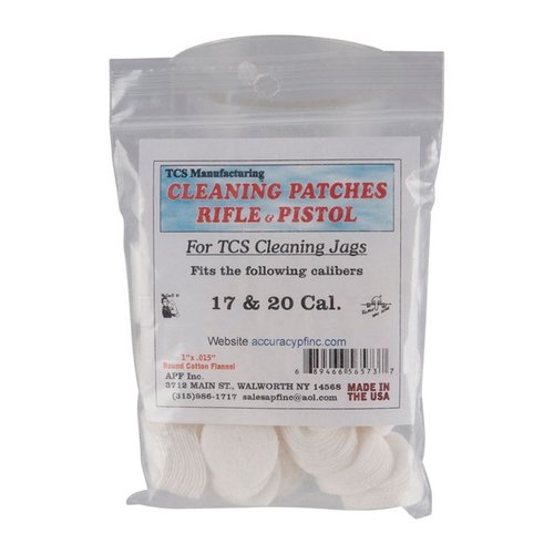 Entdecke die TCS CLEANING PATCHES für 17-22 Kaliber ✨! Ideal für eine perfekte Reinigung deiner Feuerwaffen mit 100% Baumwollflanell.