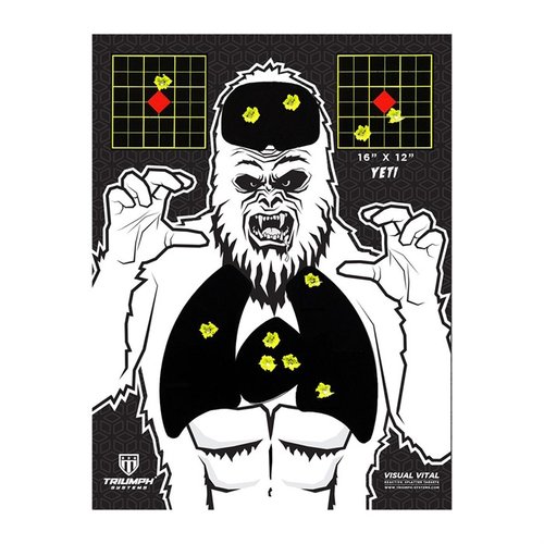 Entdecke die VISUAL VITAL Splatter Targets von Triumph Systems! 🎯 3 Ziele in 1 für präzises Schießen drinnen und draußen. Hol dir das 5er-Pack!