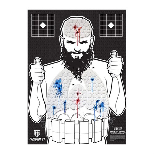 Verbessere dein Schießtraining mit den THREAT DOWN Bleeding Targets von Triumph Systems! 🎯 Sofortiges Feedback und umweltfreundliches Design.