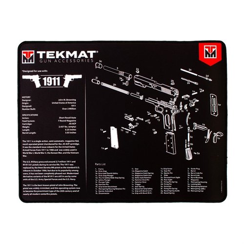 Entdecke die ULTRA 20 Pistol Cleaning Mat von TekMat! 🛠️ Schütze deine Waffe mit einer wasserdichten, kratzfesten Matte und behalte den Überblick über Teile.