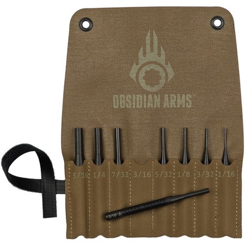 Entdecke das 8-teilige Punch Set von Obsidian Arms 🛠️, ideal für Schießstände und Feldarbeiten. Robust und tragbar für jeden Waffenliebhaber!
