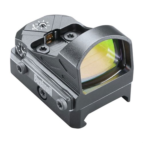 Entdecke das leichte Bushnell ADVANCED Micro Reflex Sight mit 5 MOA Dot. 🚀 Perfekt für Gewehre und Pistolen, wasserdicht und stoßfest!