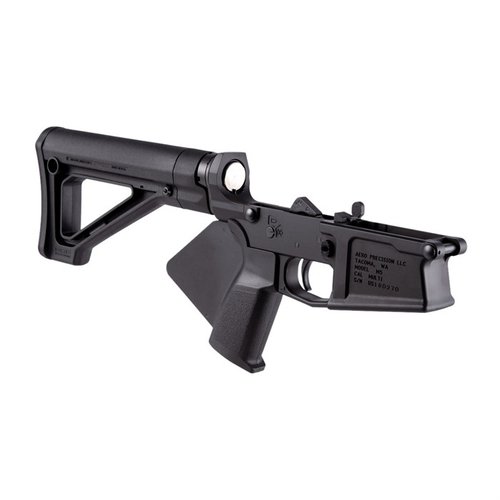 Entdecke den AR .308 M5 Featureless Lower mit Magpul Fixed Stock. Ideal für dein AR-Projekt! 🔥 Erfüllt die Anforderungen des California DOJ.