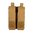 GREY GHOST GEAR DOUBLE PISTOL MAGNA MAG POUCH LAMINATE COYOTE BROWN