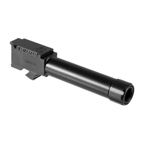 Entdecke die hochwertigen Gewindeläufe von Silencerco für deine Glock 26! ✨ Perfekt für 9mm mit 1/2x28 Gewinde und stylischer Oberfläche.