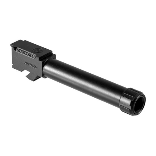 Entdecke die hochwertigen Gewindeläufe von Silencerco für Glock 23. ✨ Perfekt für Gen 3 & 4, mit schwarzer Nitrier-Oberfläche!