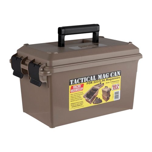 Die TACTICAL RIFLE MAGAZINE CANS bieten Platz für bis zu 15 AR15-Magazine in einem stapelbaren, sicheren Design mit präziser Schaumstoffpolsterung.