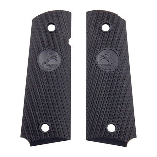 Verleih deinem Colt 1911 Government mit dem traditionellen SS Stock Set aus schwarzem Gummi einen neuen Look! 🖤 Perfekt für jeden Schütze.