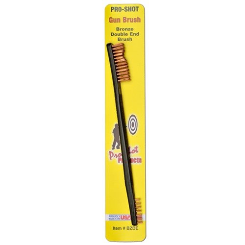 Entdecke die GUN BRUSH DOUBLE END - BRONZE von PRO SHOT PRODUCTS, INC für eine gründliche Reinigung deiner Waffen. 🛠️ Hol sie dir jetzt!
