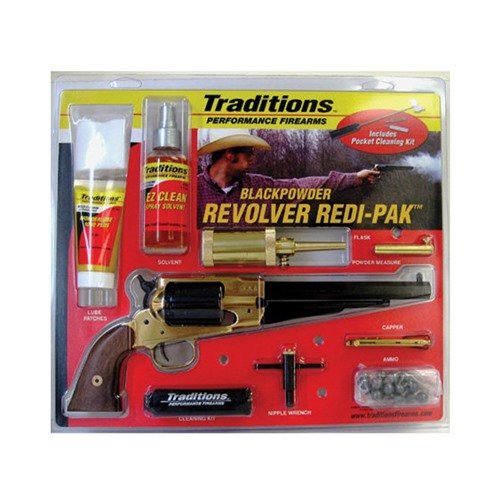 Entdecke den Traditions 1858 Army Redi-Pack .44 Kaliber Revolver mit 8