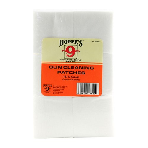 Entdecke die HOPPES Patches für die Laufreinigung! 🧼 300er Pack für 16/12ga. Perfekt für eine gründliche Reinigung deiner Waffen!