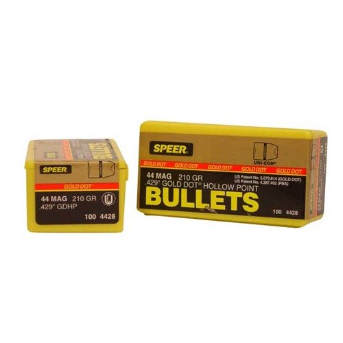 Die Speer Bullet 44c .429 210gr GDHP GoldDot HP bietet hervorragende Präzision und Durchschlagskraft, ideal für Jagd und Sport. Vertraue auf Qualität!