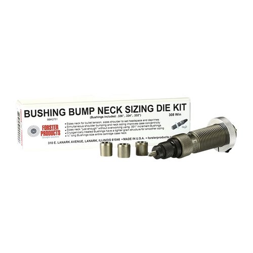 Steuere die Spannung deiner Patronen mit dem Forster Bushing Bump Neck Die Kit für 6mm Creedmoor. 🎯 Präzision für jeden Wiederlader!