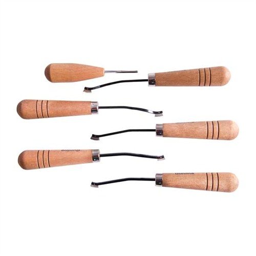 Verbessere deine Checkering-Fähigkeiten mit dem CAMP PERRY CHECKERING SET von GUNLINE! 🛠️ Ideal für alle Holzarten und komplexe Muster.