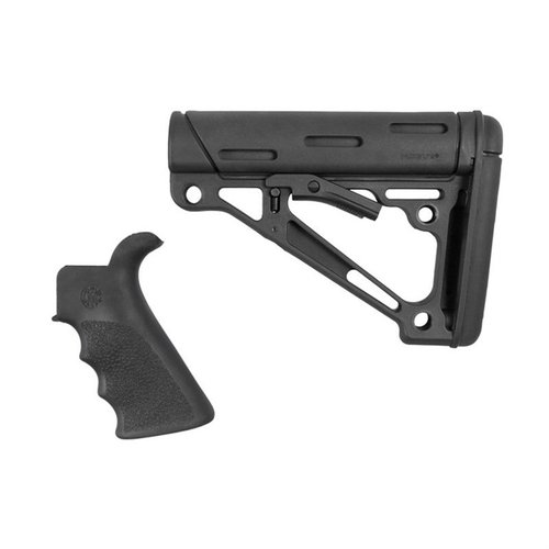 Entdecke den Hogue AR-15 Finger Groove Grip mit zusammenklappbarem Buttstock für optimalen Halt und Komfort. 🔥 Perfekt für dein Gewehr!