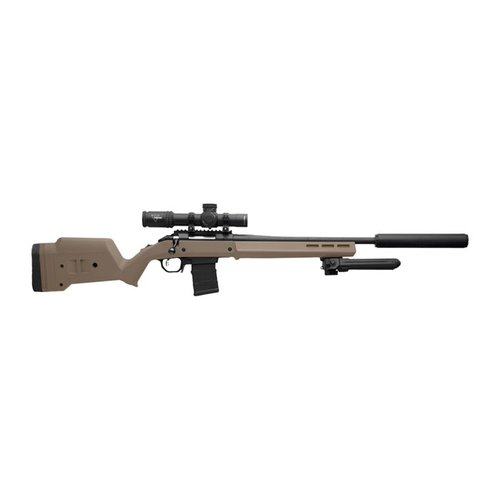 Verbessere dein Ruger American Gewehr mit dem HUNTER AMERICAN STOCK! 🎯 Einstellbare Ergonomie und M-LOK®-Kompatibilität für dein Schießerlebnis.