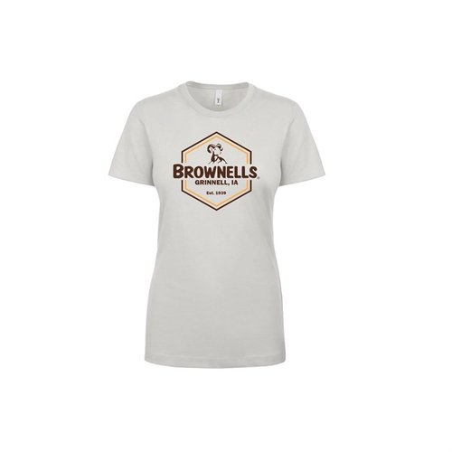Zeig deinen Brownells Stolz mit dem WOMENS HEX T-SHIRT in Stone Gray! 💖 Erhältlich in Größen von XS bis 3XL. Jetzt entdecken!