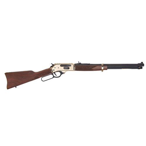 Entdecke das Henry Side Gate 360 Buckhammer Lever Action Gewehr ✨ mit 20" Lauf und edlem Walnussholz. Perfekt für Jagd und Schießstand!