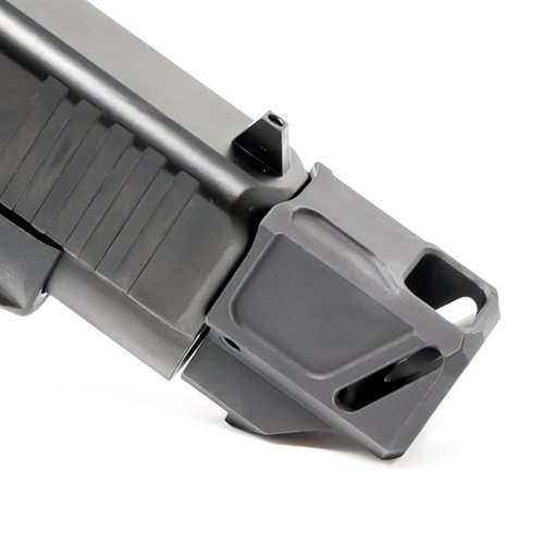 Verbessere deinen Schuss mit dem EXOS Pistol Compensator für Glock 43X/48! 🎯 Reduziere Rückstoß und verbessere die Konsistenz beim Schießen.