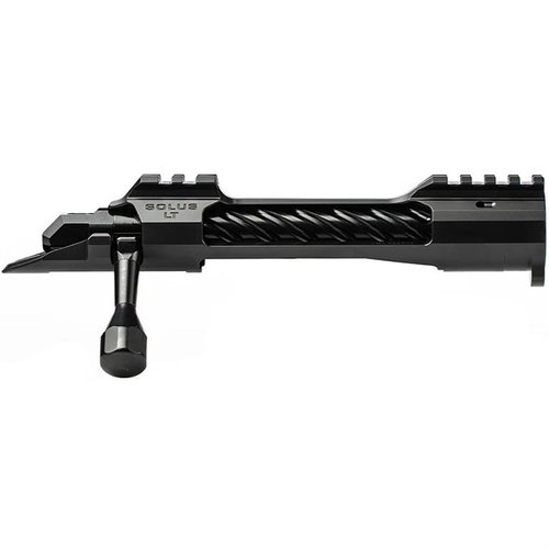 Der SOLUS Lightweight Long Action Receiver bietet eine benutzerfreundliche Basis für präzise Bolt-Action-Gewehre, kompatibel mit Remington 700 und AICS-Magazinen.