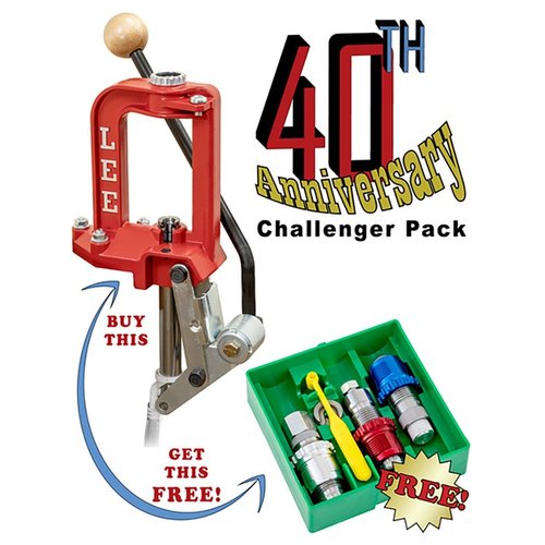 Feiere 40 Jahre Challenger mit der Presse & einem kostenlosen Breech Lock 3-Die Set! 🎉 Ideal für dein Reloading-Erlebnis. Jetzt zugreifen!