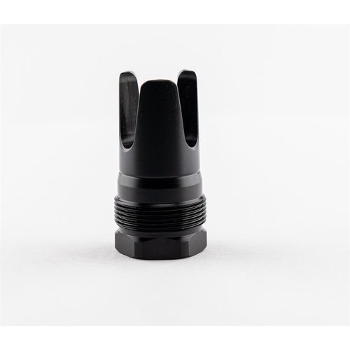 Der FHD Flash Hider mit schwarzer Nitride-Beschichtung bietet eine verbesserte Dichtung, ist kompatibel mit Atlas und Plan B, und hat größere Schraubflächen für einfachere Montage.