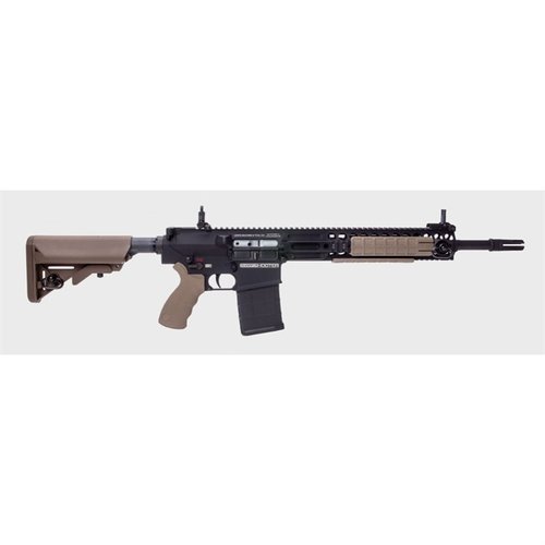 Das L129A1 ist ein hochwertiges Semi-Auto-Gewehr mit 16" Lauf, modularer Bauweise und herausnehmbaren Läufen für maximale Anpassungsfähigkeit.