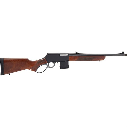 Die Henry Lever Action Supreme Rifle 300 AAC Blackout bietet unvergleichliche Präzision, Zuverlässigkeit und eine benutzeranpassbare Abzug mit einem eleganten Walnuss-Schaft.