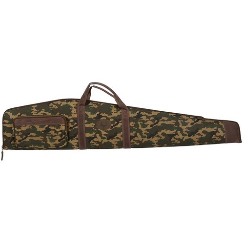 Der RAWHIDE CLASSIC RIFLE CASE aus robustem, gewachstem Canvas bietet optimalen Schutz für dein Gewehr mit schickem Camo-Design und praktischem Stauraum.