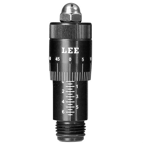 Der MICROMETER ADJUST SCREW von Lee Precision ermöglicht präzise, stufenlose Anpassungen der Geschosssetz-Tiefe ohne lästige Klicks. Ideal für alle Lee Geschosssetz-Dies!