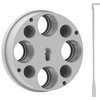 Der ULTIMATE TOOL CARRIER für die Ultimate Turret Press ist präzise gefertigt, bietet Platz für 4, 5 oder 6 Lee Breech Lock Bushing und sorgt für effizientes Arbeiten.