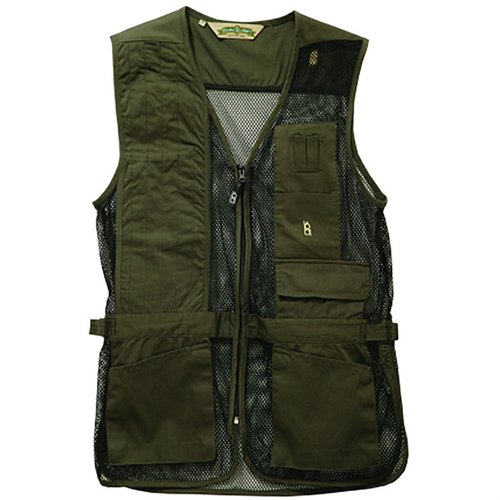 Die BOB ALLEN FULL MESH SHOOTING VEST ist leicht, atmungsaktiv und verfügt über Taschen für Choke Tubes und Schrotpatronen sowie verstellbare Seitenteile.