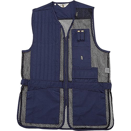 Die BOB ALLEN FULL MESH SHOOTING VEST ist leicht, atmungsaktiv und bietet Platz für Insert-A-Pads, Choke Tubes und genügend Stauraum für Schrotpatronen.