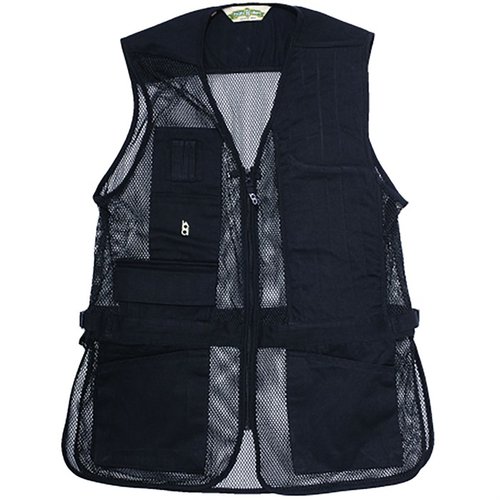 Die BOB ALLEN FULL MESH SHOOTING VEST ist leicht, atmungsaktiv und bietet Platz für Choke Tubes sowie zusätzliche Taschen für Schrotpatronen und eine verstellbare Taille.