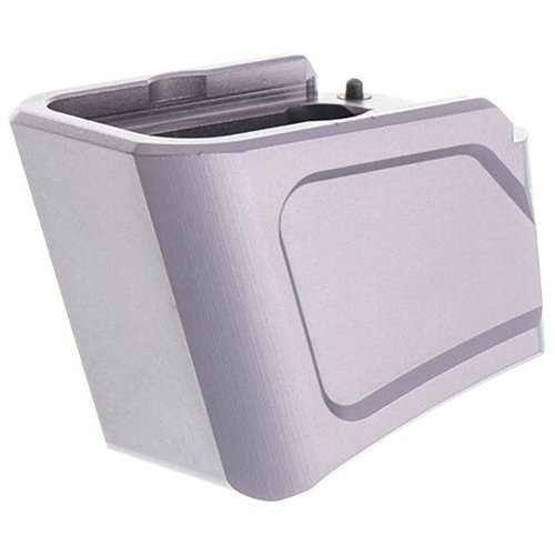 Die MKI +5/4 Magazinverlängerung für Glock 19/23/26 erhöht die Kapazität um 5/4 Schuss, ist aus langlebigem Aluminium, werkzeuglos installierbar und bietet besseren Halt.