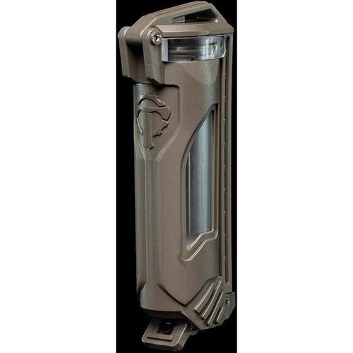 Schütze deine 18650 und 18350 Batterien mit dem CELLVAULT-18: wasserdicht, mit seitlichen Fenstern zur Statusprüfung und einem stabilen Metallverschluss.