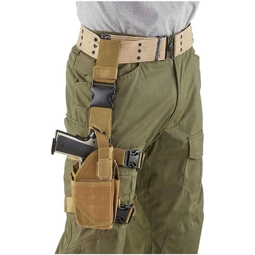 Die CACTUS JACK TACTICAL DROP LEG HOLSTER ist verstellbar, robust und ermöglicht schnellen Zugriff auf deine Waffe, ideal für Glock 17, Beretta 92 und mehr.