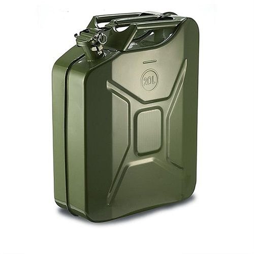 Der Military Style Jerry Fuel Can bietet einen lecksicheren Deckel, eine Innenbeschichtung aus Emaille und einen praktischen Auslauf für einfaches Gießen.