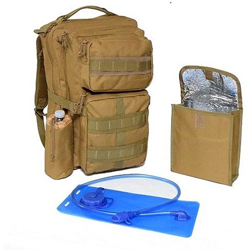Der CACTUS JACK ARMORED TRANSPORT RUCKSACK bietet anpassbaren Stauraum, MOLLE-Anschlüsse, eine integrierte Hydration Bladder und Platz für eine 10