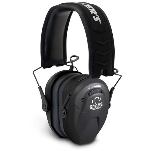 Die Razor Electronic Compact Ear Muffs bieten optimalen Hörschutz mit nur 0,02 Sekunden Reaktionszeit und einem bequemen Kopfband für den ganzen Tag beim Schießen.