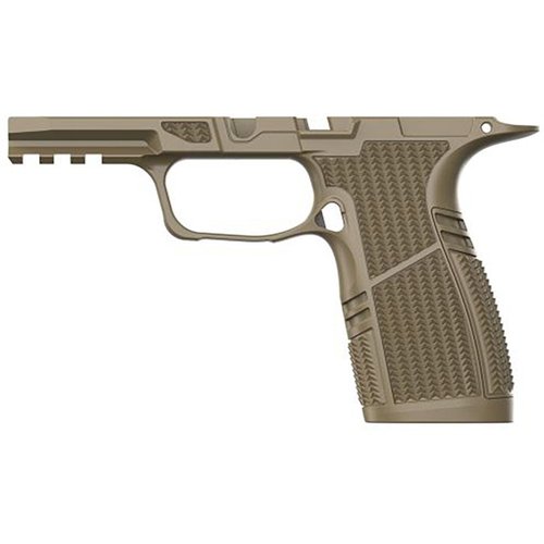 Das Tyrant CNC Grip Modul für die SIG P365 X-Macro bietet eine verbesserte Ergonomie, einen 1913 Picatinny Rail, eine erhöhte Magazinkapazität und schnellere Nachladezeiten.