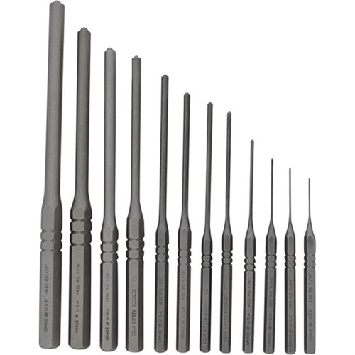 Das GRACE USA Steel Roll Pin Punch Set bietet langlebige, präzise Werkzeuge aus gehärtetem Kohlenstahl mit einer Vielzahl von Größen für effizientes Arbeiten an Feuerwaffen.