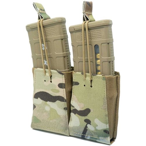 Der GBRS Group Double Rifle Magazine Pouch bietet eine MOLLE/BELT-kompatible Lösung mit abnehmbarer Bungee-Retention für einen sicheren und schnellen Zugriff auf deine Magazine.