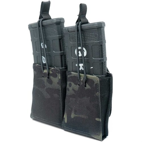 Die GBRS Group Double Rifle Magazine Pouch bietet eine MOLLE/BELT-Kompatibilität, abnehmbare Bungee-Retention und eine glatte Handhabung für AR-15/AK-47 Magazine.