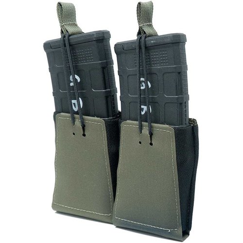 Der GBRS Group Double Rifle Magazine Pouch bietet MOLLE/BELT-Kompatibilität, abnehmbare Bungee-Retention und sorgt für einen reibungslosen Zugriff auf deine Magazine.