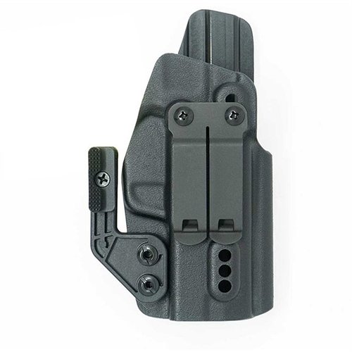 Das X PRIORITY 1 IWB Holster für SIG P365 XMACRO bietet verstellbare Retention, eine diskrete MONOBLOCK-Clips und ist für Optiken geeignet – ideal für dein verdecktes Tragen.