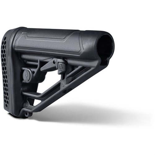 Das EX Performance Adjustable Stock für AR15-AR308 bietet eine M4-Style Verstellbarkeit, eine einfache Anpassung der Länge, und ist aus robustem Polymer für Langlebigkeit.