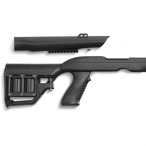 Der TAC-HAMMER RM4 Takedown Stock für Ruger 10/22 bietet eine kompakte, tragbare Bauweise, ein verstecktes Stowaway™ Zubehörschienen und verstellbare Schulterstütze.