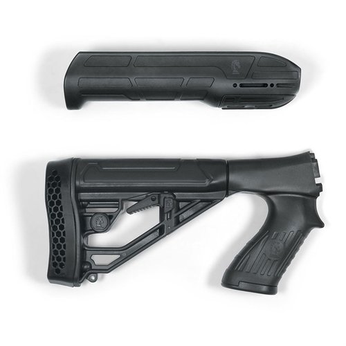 Das EX Performance Adjustable Stock & Forend für die 12G Remington 870 bietet eine anpassbare Länge, integrierte Sling-Anschlüsse und eine leichte, strapazierfähige Konstruktion.